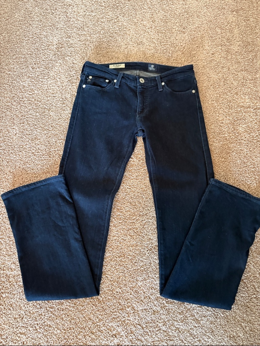 AG Adriano Goldschmied Straight Leg Jeans - Dark Blue